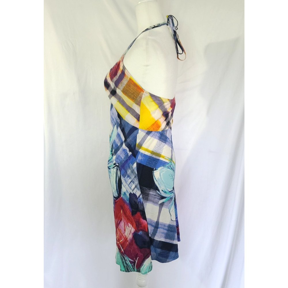 Jams World Y2K Womens Colorful Floral Halter Neck Dress Small - Picture 3 of 5